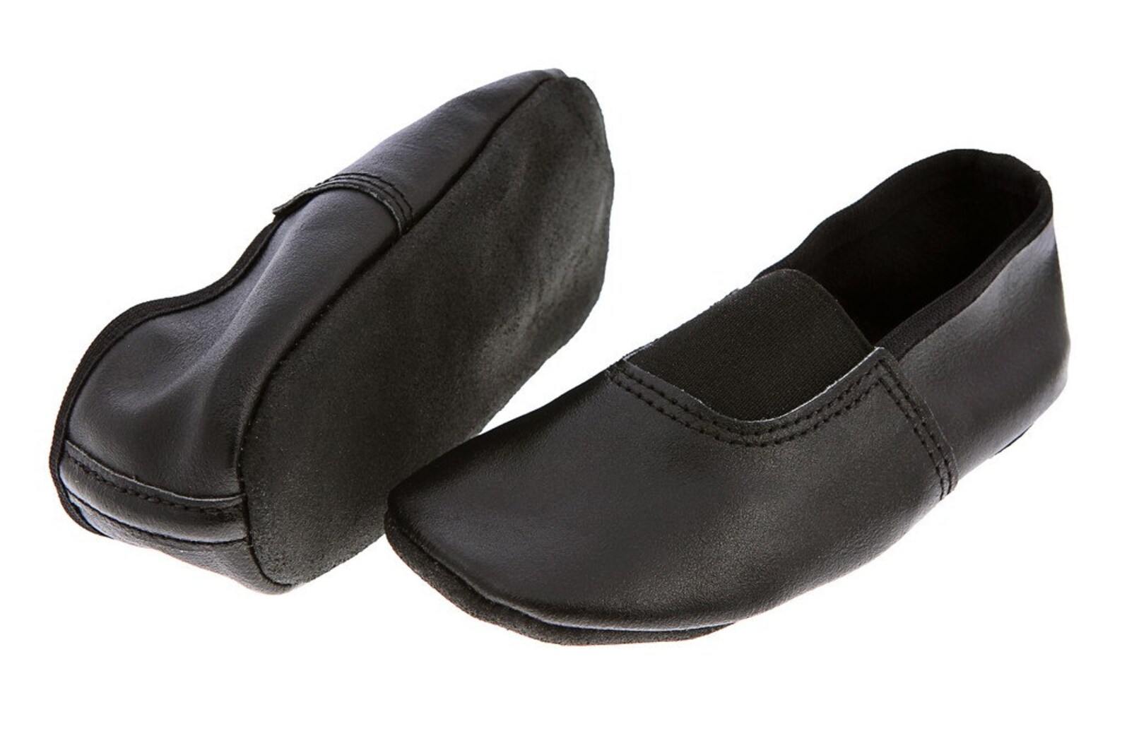 children boys girls leather full sole flats ballet dance slippers cheshky popular gym shoes leather pumps black white sizes supp