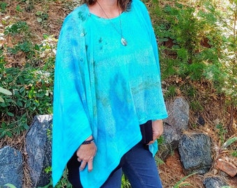 Women's One Size Fits Most Awesome Custom Dyed Cotton/Nylon Blend Pullover Wrap Super For Fall!