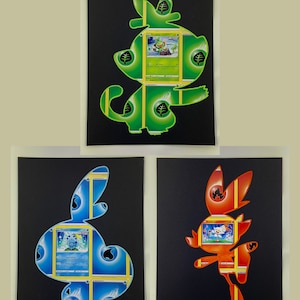 PKMN Galar Starter Energy Card Silhouette Art (8.5&quot; x 11&quot;)