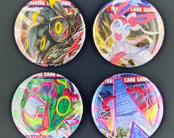 PKMN Sword & Shield Evolving Skies Pack Wrapper Buttons/Pins (2.25")