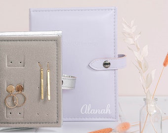 The Little Book of Earrings - Book for Storing Earrings - CURSIVE NAME - 9 colours - add name to apply to book - Earring Stand -