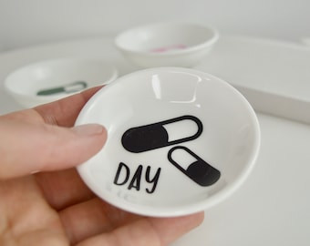 Pill and tablet Dish - Personalised or AM / PM