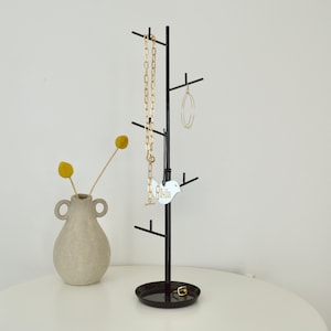 パーソナライズされたトールジュエリーまたはイヤリングスタンド - ブラック