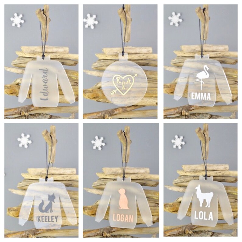 Personalised Pug Bauble Hanging Christmas Tree Ornament 18 Colours