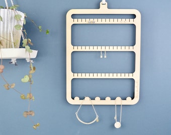 Earring Holder - Wooden Jewellery Hanger