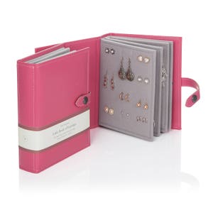 Earring Storage Book 11 Colours Earring Holder Stud Earring Organiser Gift for Her Jewellery Travel Personalised Gift image 1