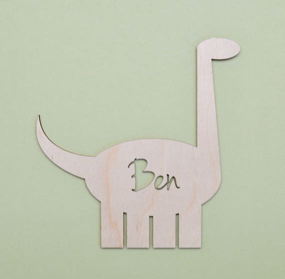 Dinosaure Porte Signe Personnalisé Nom Kid/'s children/'s en bois chambre à coucher Plaque