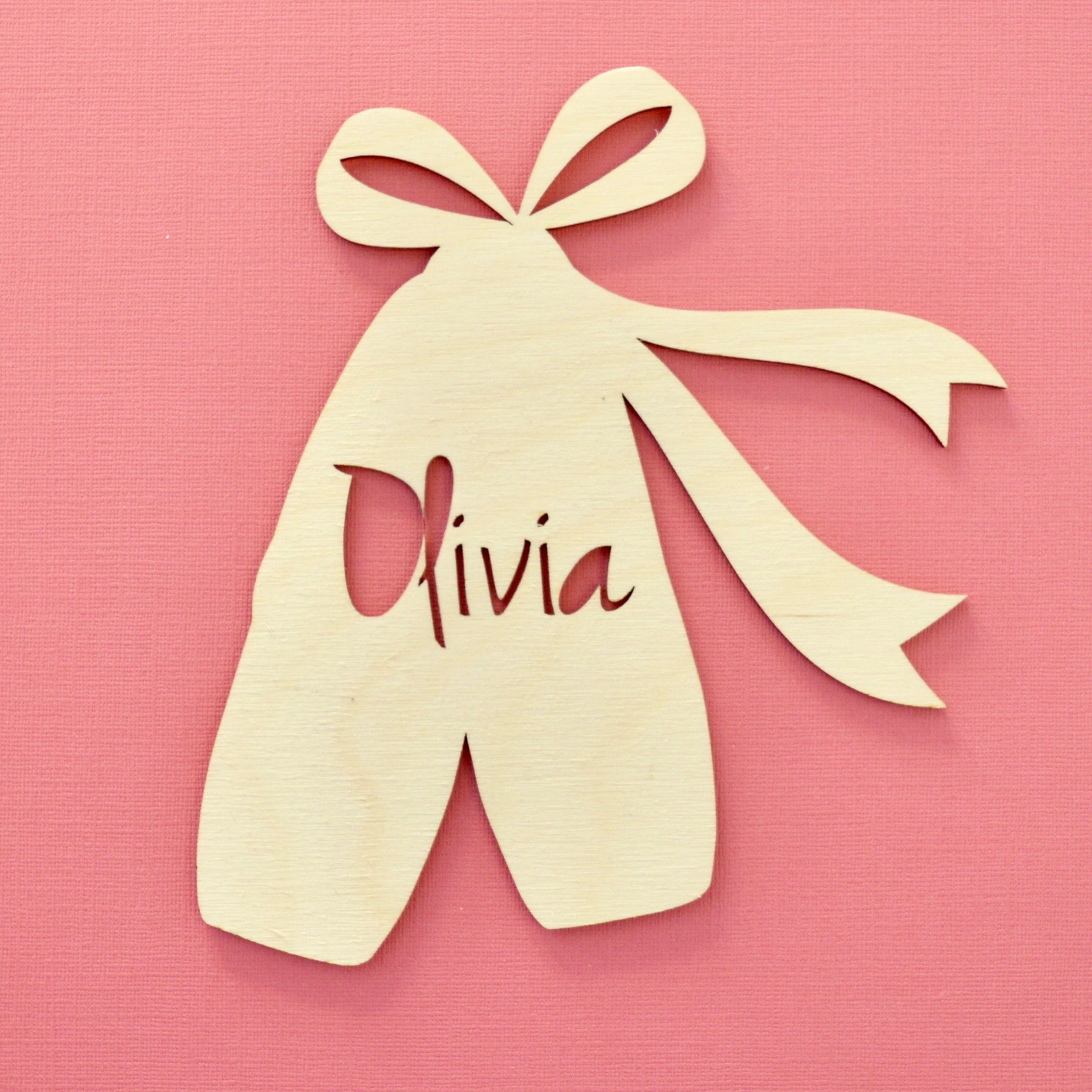 personalised ballerina door sign - ballet shoes - nursery door plaque - wooden name plaque - children's decor - girls room -