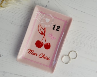 Personalised Cherry Trinket and Jewellery Dish