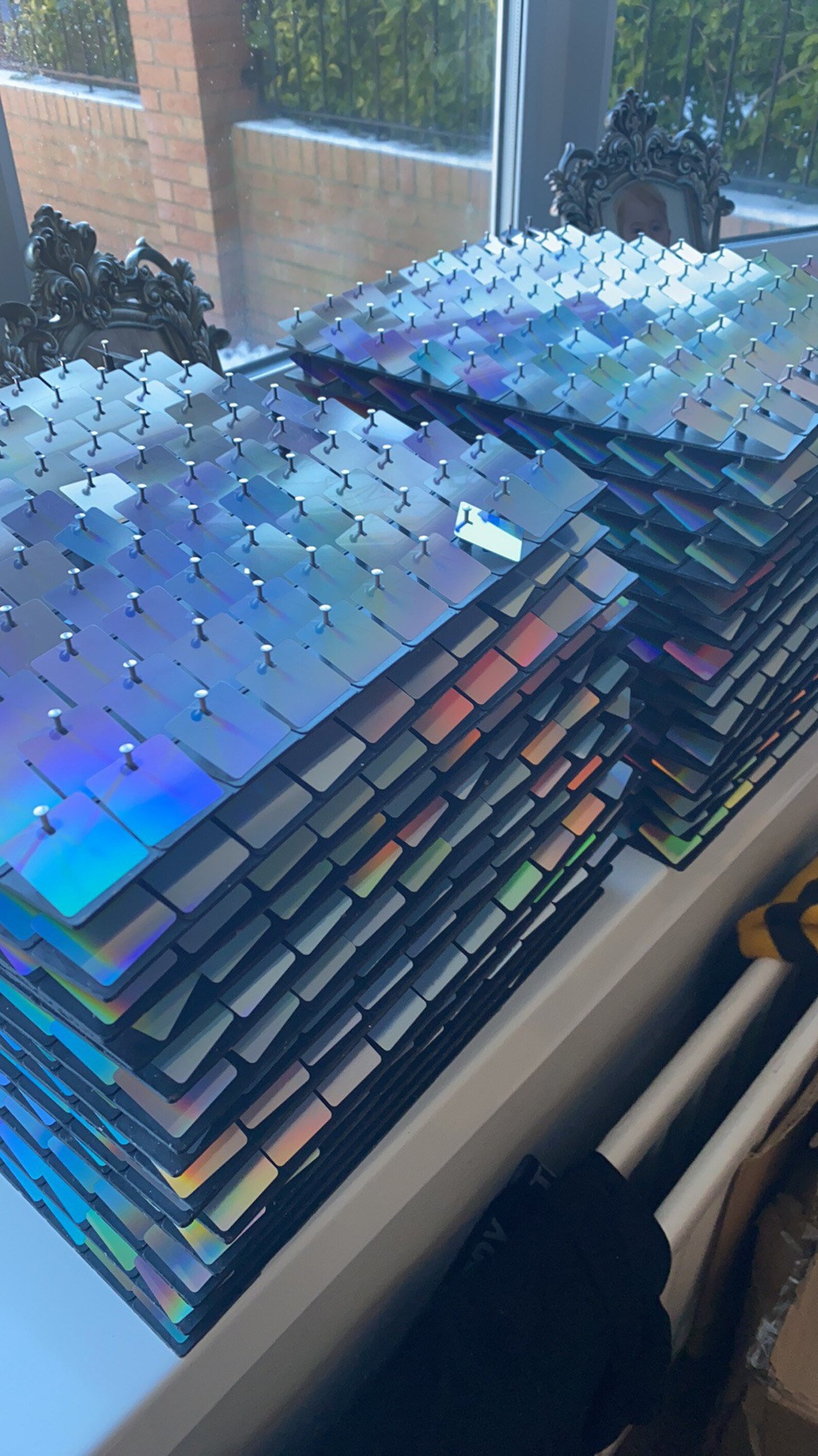 36 x Iridescent Sequin Shimmer Wall Panel Tiles Backdrop 30cm Etsy