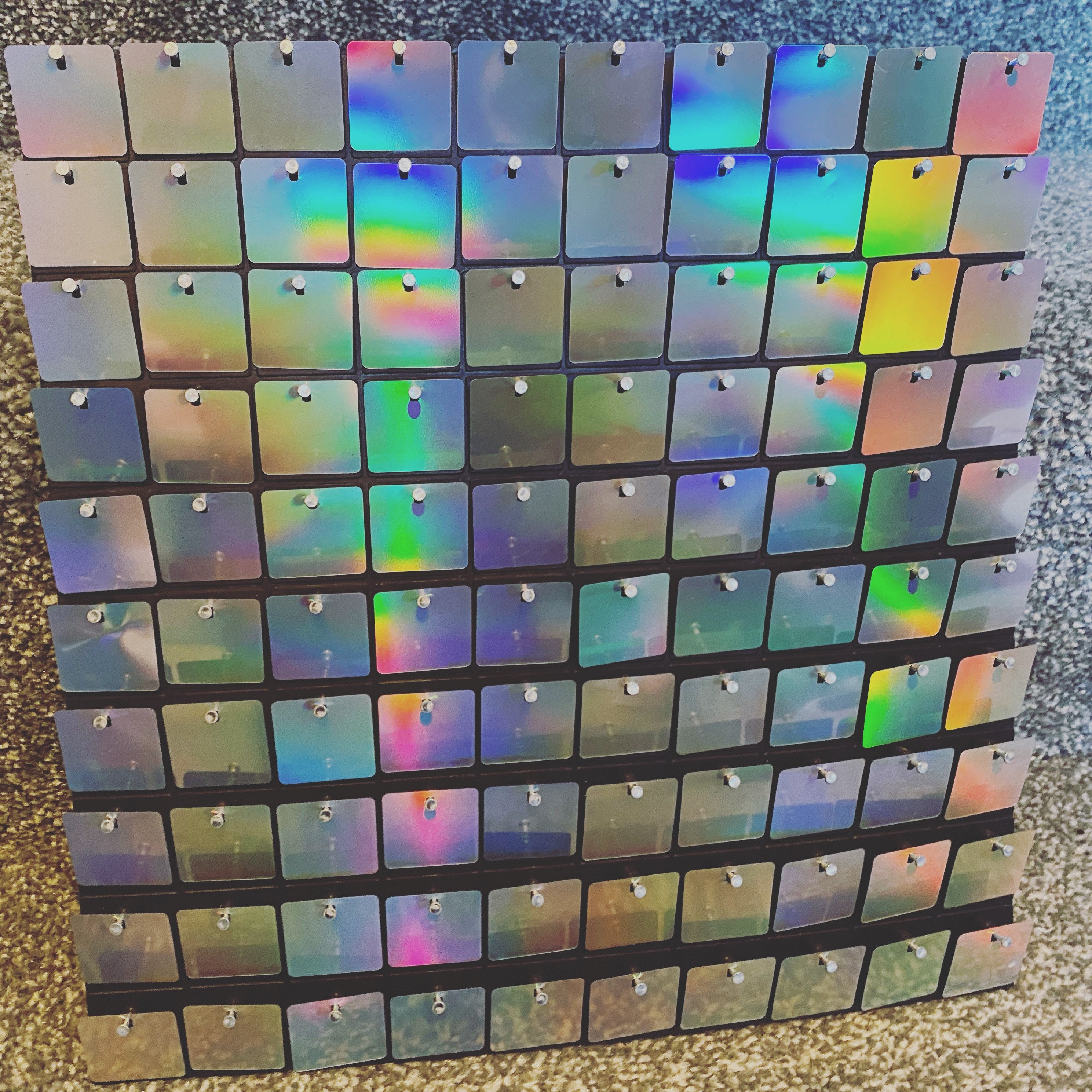 36 x Iridescent Sequin Shimmer Wall Panel Tiles Backdrop 30cm Etsy