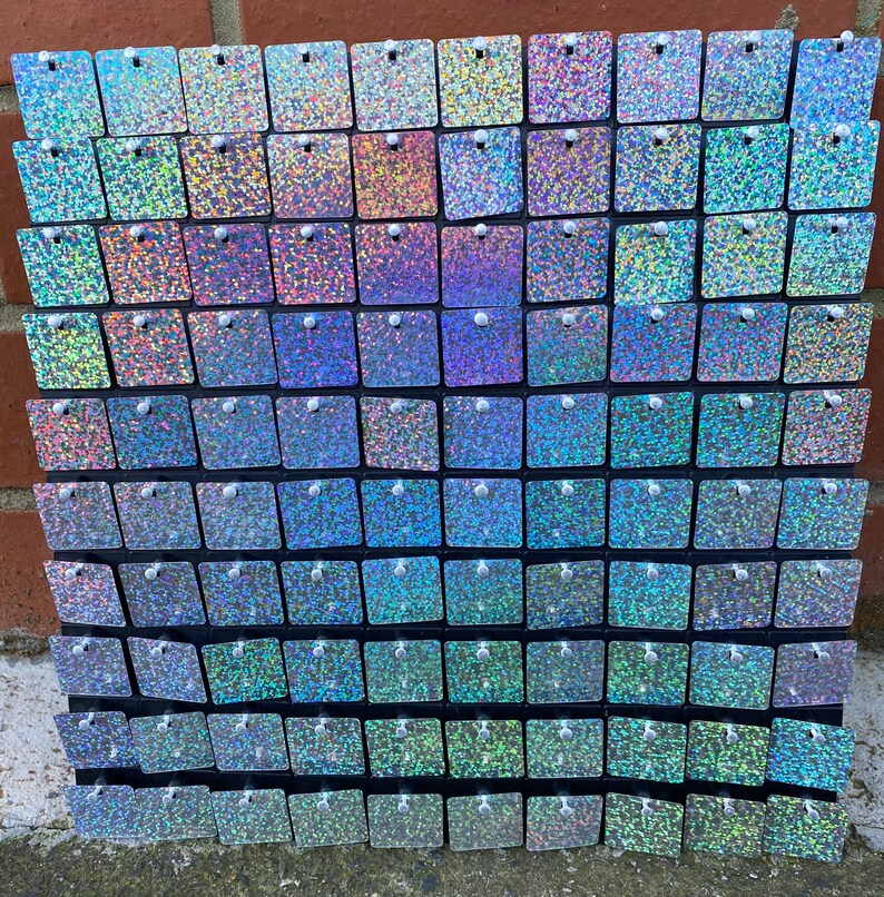 24 x Holographic Sequin Shimmer Wall Panel Tile Backdrop 30cm Etsy