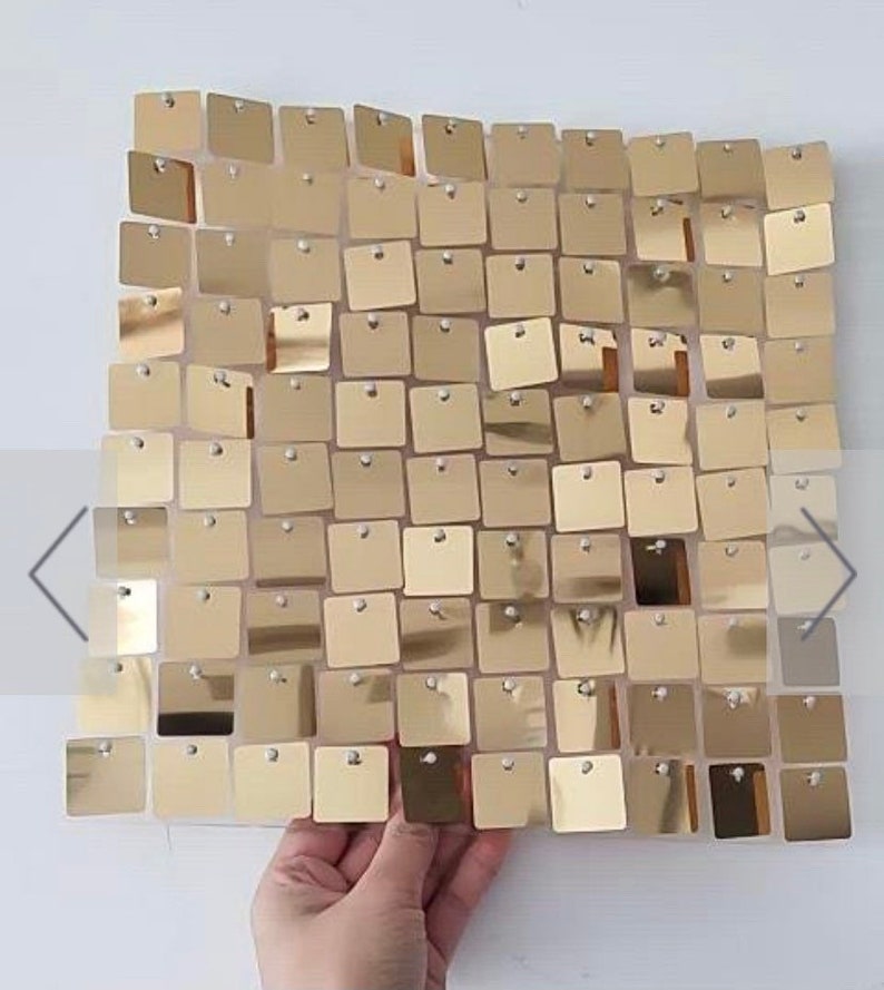 36 X Gold Sequin Shimmer Wall Panel Tiles. Makes 1.8 X 1.8m Etsy UK