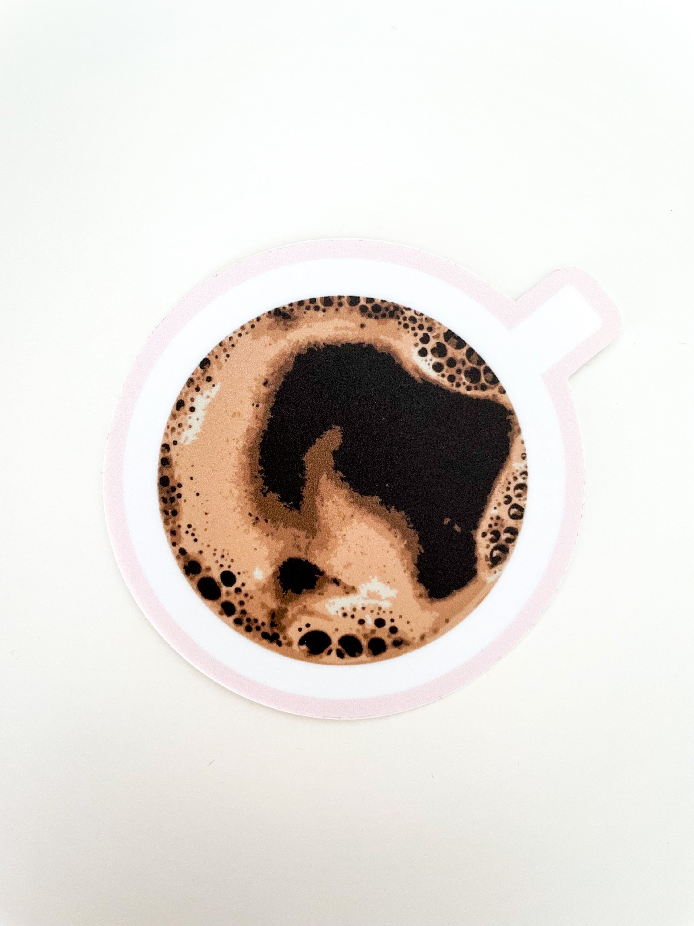 COFFEE CUP STICKER Abstract Bubbly Coffee Drink Digital - Etsy