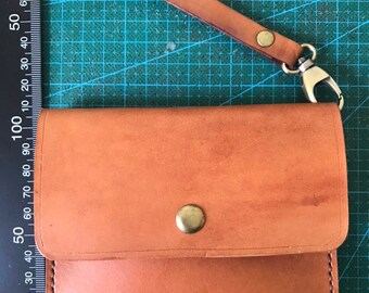 Handmade leather purse, card holder, coin purse