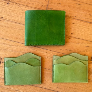 Cartera y tarjetero de piel hechos a mano
