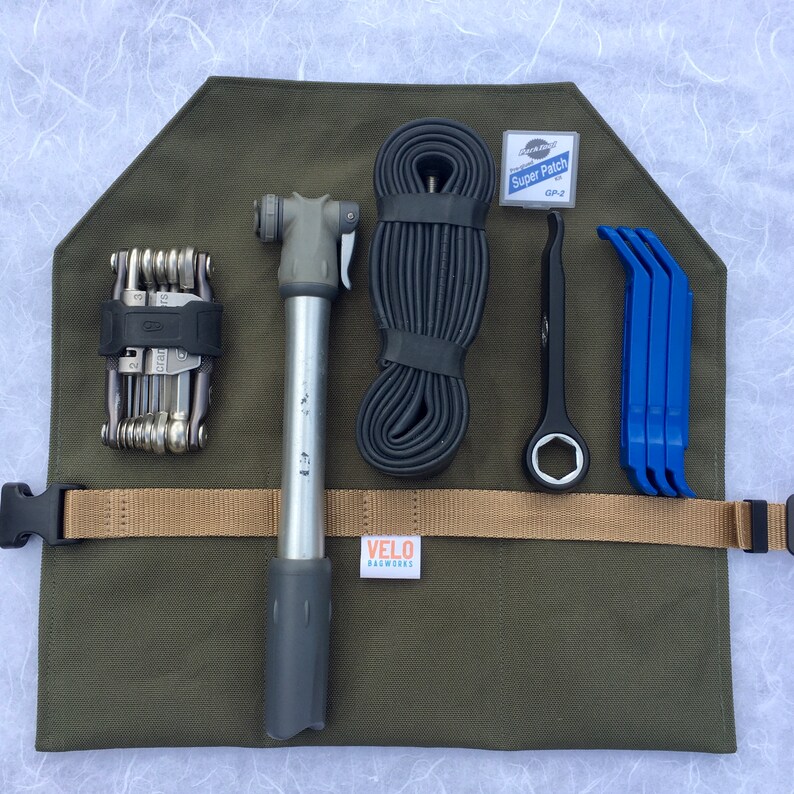 Cordura Bicycle TOOL ROLL Khaki GREEN Saddle Bag Tool Etsy