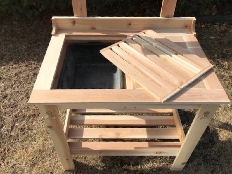 Potting Bench Adult Dual Soil Bins Etsy