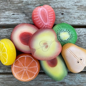 Stone Sensory Fruit - play food for mud kitchen