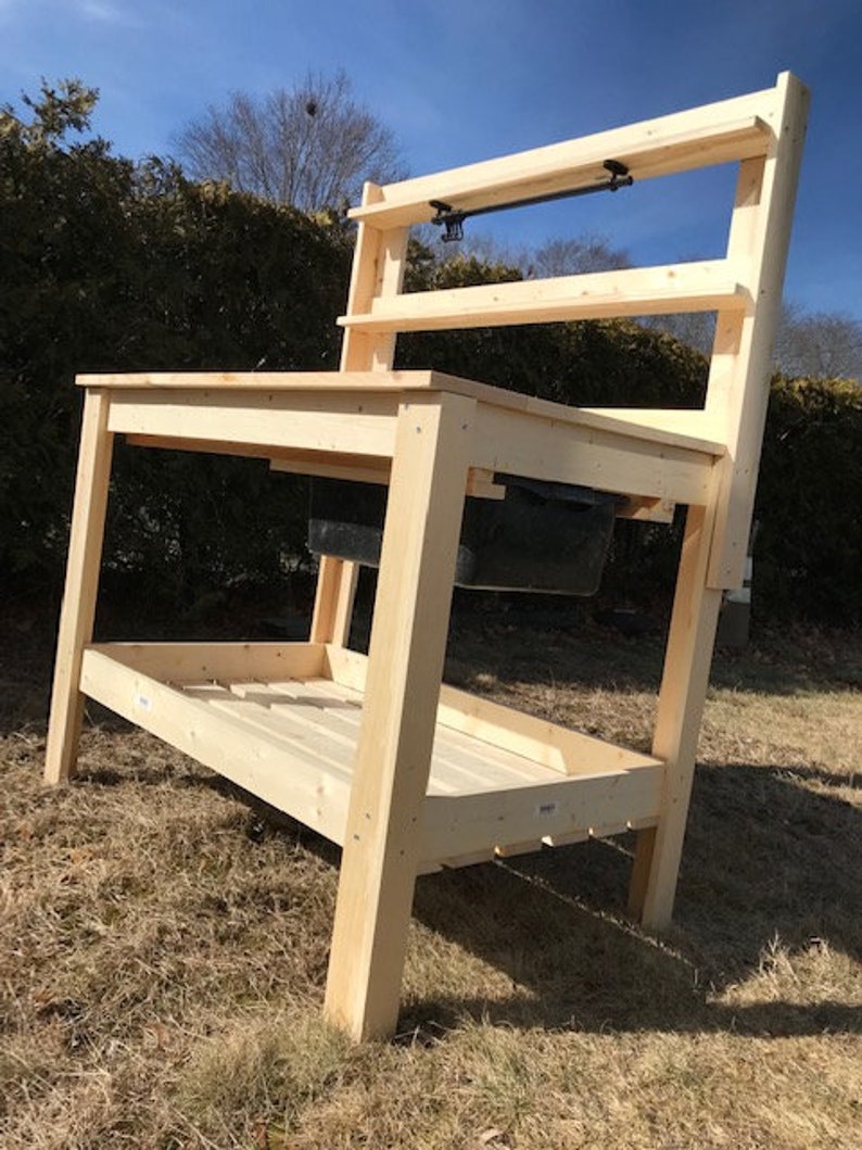 Potting Bench Adult Dual Soil Bins Etsy