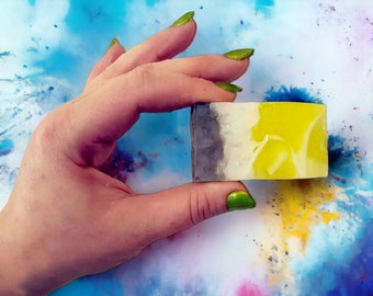 Lime and Coconut Handmade Wee Mini Guest Soap Slice 30g Vegan, Natural. SLS and Paraben Free