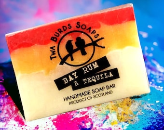 Soap Bar Vegan / Bay Rum & Tequila / SLS Free Soap / Paraben Free / Vegan Gift / Hand Body Face Soap / Stocking Filler / Man Soap / Gentle