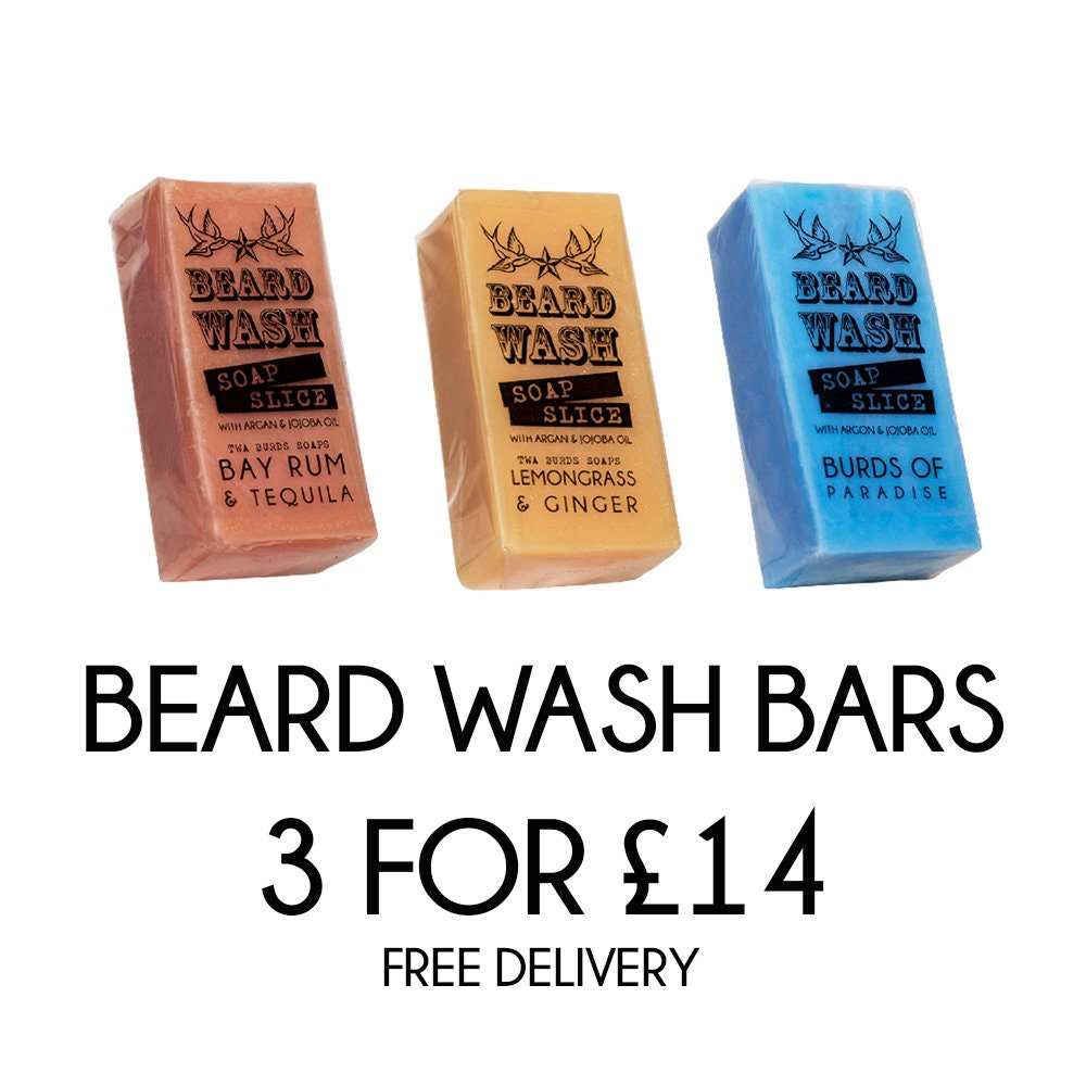3 X Beard Wash Soap 70g Mens Facial Care Beard Hipster Etsy UK