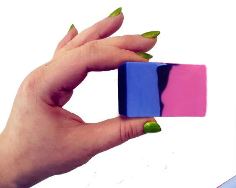 Parma Violet Handmade Wee Mini Guest Soap Slice 30g Vegan, Natural. SLS and Paraben Free image 2