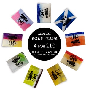 Handmade Soap / SPECIAL OFFER / 4 Soap Bars for 10 Pounds / Vegan Soap Gift / SLS Free Soap / Twa Burds Soaps / Scottish Gift image 2