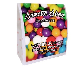 Wee Trio Soap Set Boxed Sweetie Shop 20g x 3 Vegan Natural SLS and Paraben Free