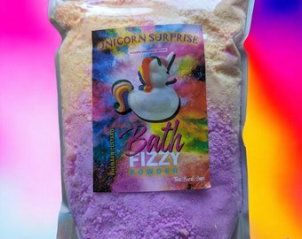 XL Toy Included Fizzy Bath Powder Unicorn Surprise Rhubarb Custard