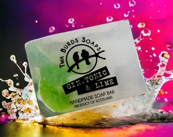 Soap Bar Vegan / Gin & Tonic / SLS Free Soap / Paraben Free / Vegan Gift / Hand Body Face Soap / Stocking Filler / Girl Gift / Gentle