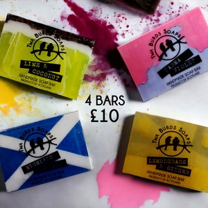 Handmade Soap / SPECIAL OFFER / 4 Soap Bars for 10 Pounds / Vegan Soap Gift / SLS Free Soap / Twa Burds Soaps / Scottish Gift image 10