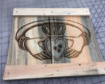 Claddagh Laser etched sign. Love, Loyalty & Friendship