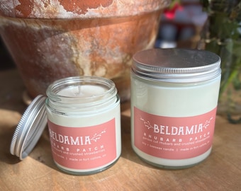 Sojakaars met rabarberpatch