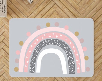 Rainbow Kids Room Rug - Girl Nursery Rug