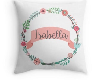 Personalized Name Pillow - Nursery Decor - Girls Room Decor - Kids Room Decor - Baby Gift