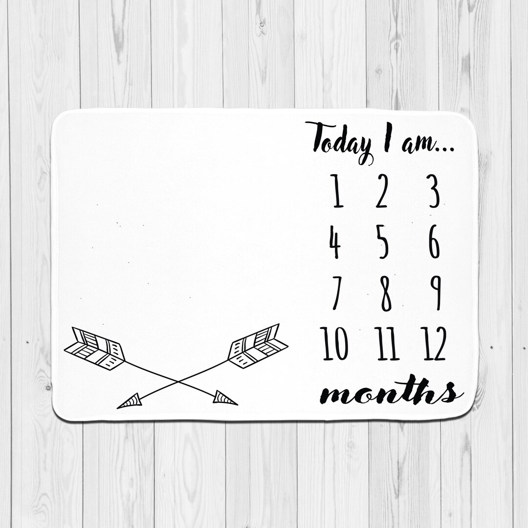 Today I Am Growth Blanket Baby Boy Milestone Blanket Baby Etsy