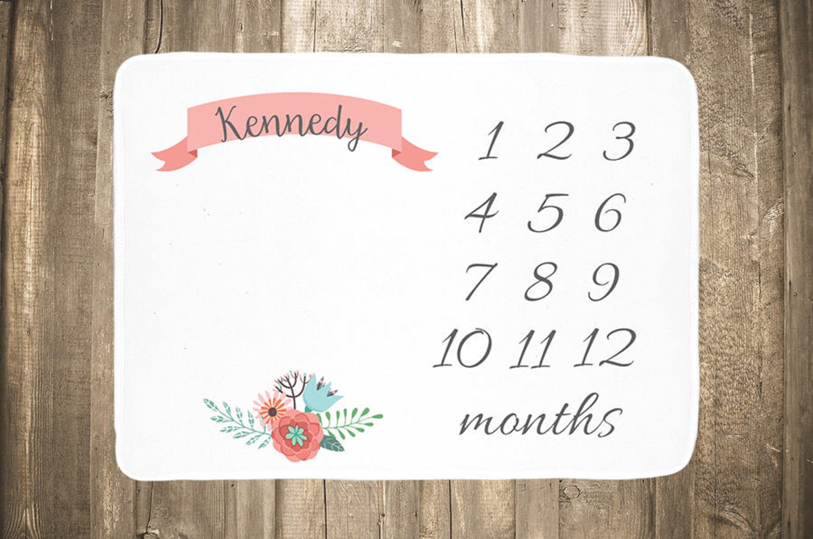 Baby Milestone Blanket Baby Month Blanket Monthy Baby Etsy