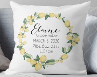 CUSTOM ORDER - Birth Stat Pillow