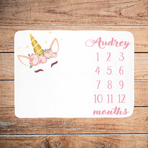 unicorn milestone blanket