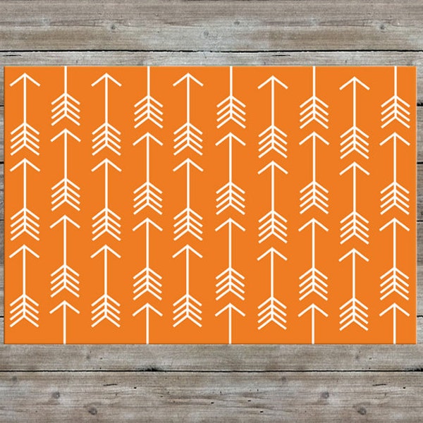 Arrow Rug, Nursery Rug, Woodland Rug, Orange Rug, Modern, Kids Room