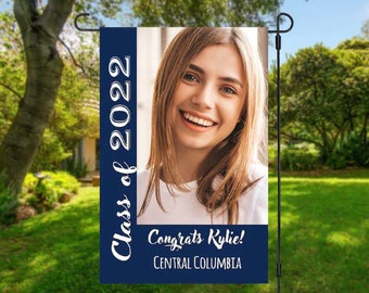 Graduation Garden Flag - 2023 Grad Photo Yard Flag - Frame/Stand NOT Included