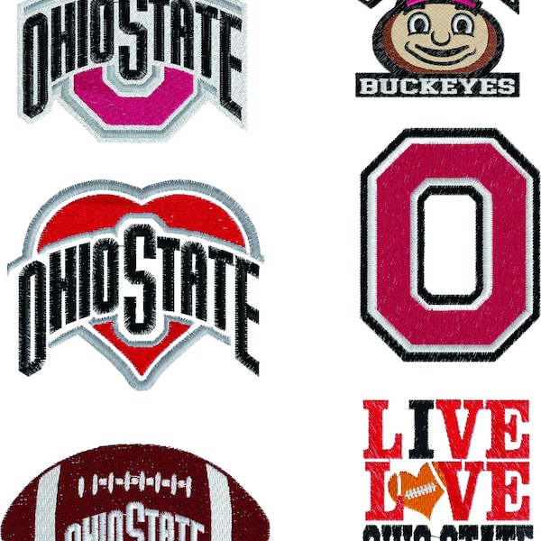 Ohio State Vintage Embroidery Design Etsy
