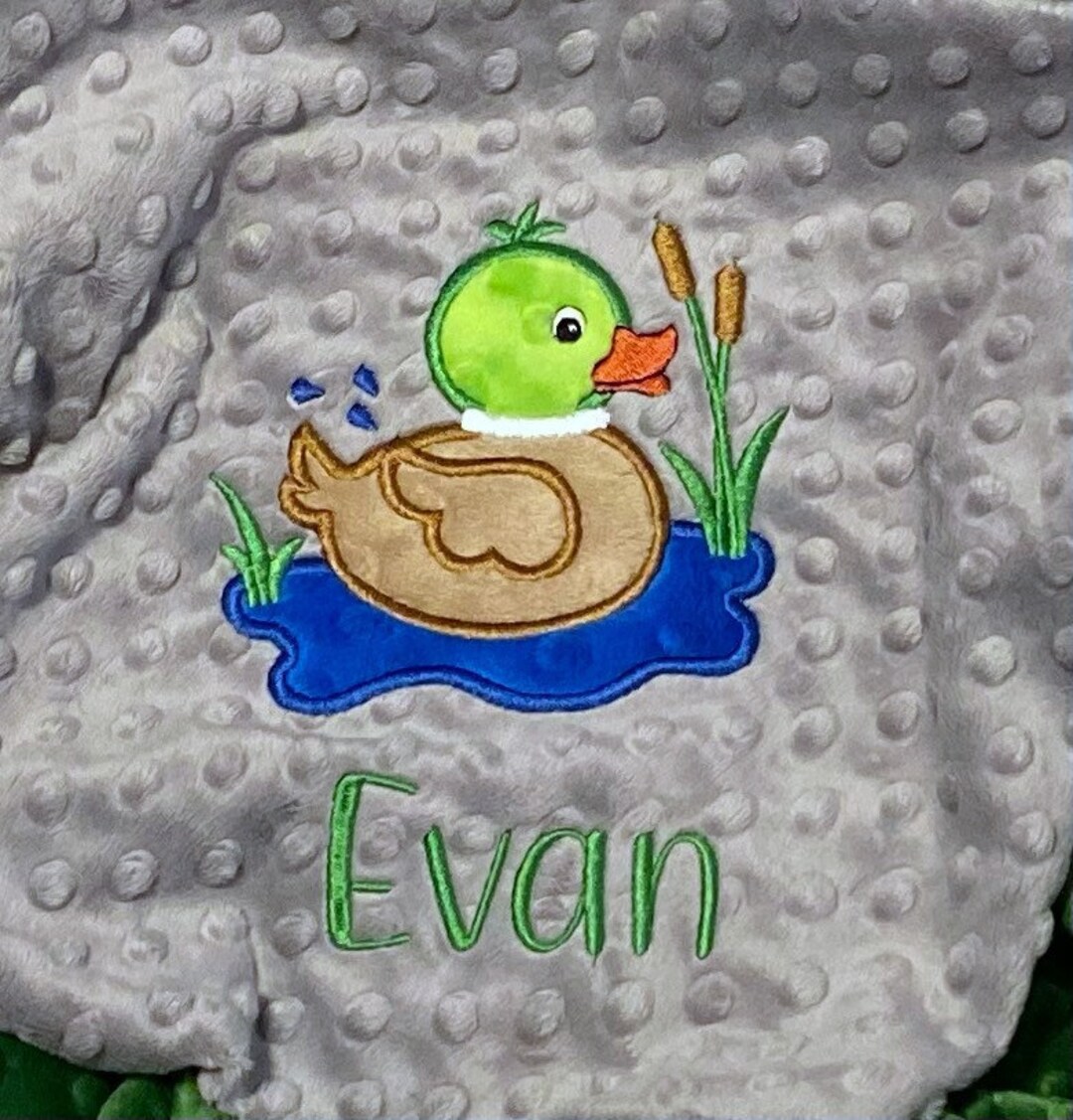Personalized Duck Baby Blanket Baby Gift Choose Your Etsy