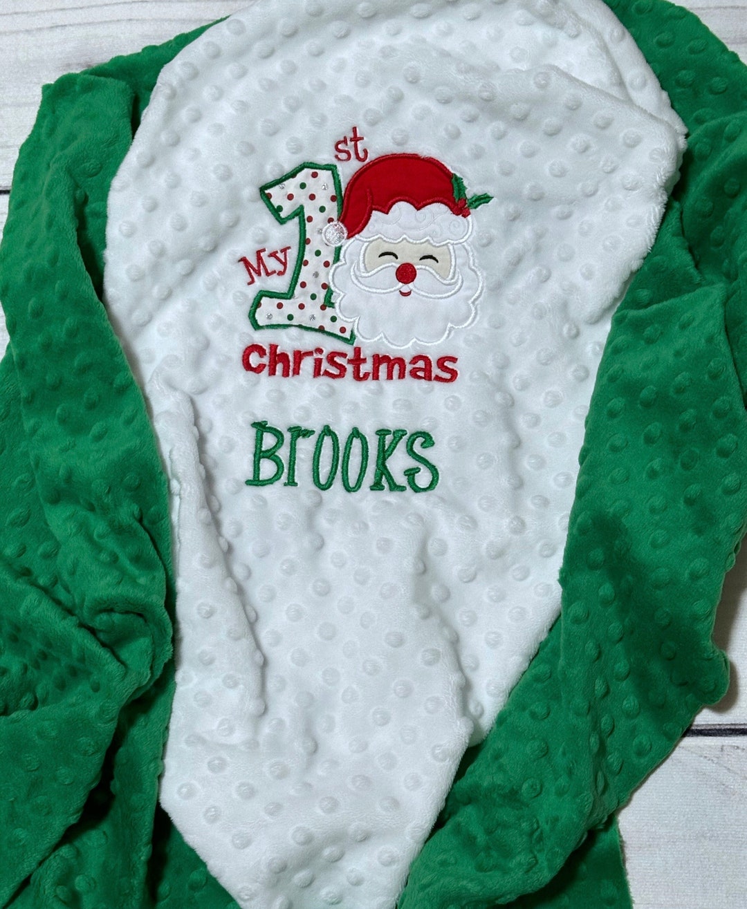 Christmas Personalized Baby Blanket Handmade Baby Gift Etsy UK