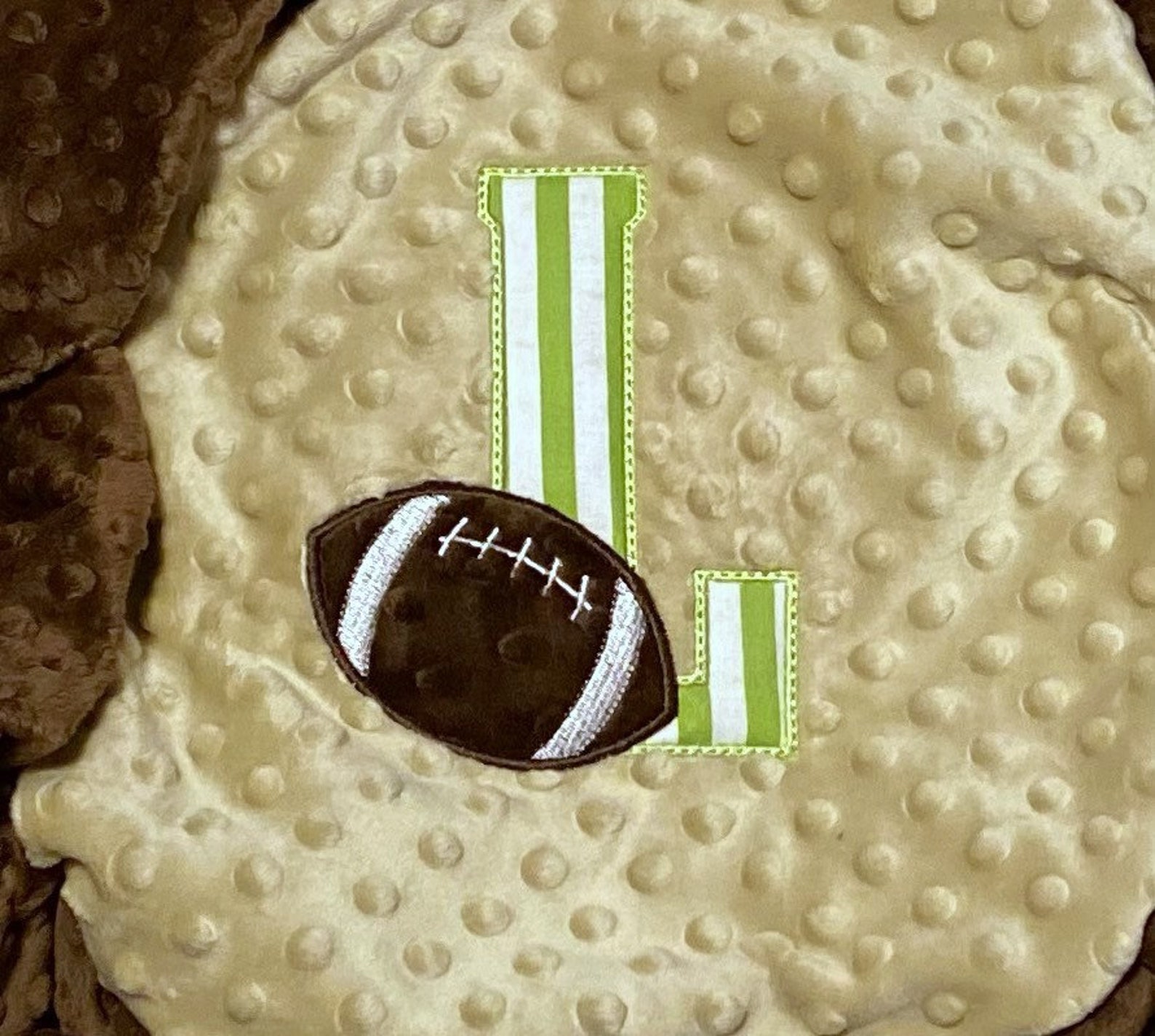 Personalized Football Baby Blanket Handmade Baby Gift Baby Etsy