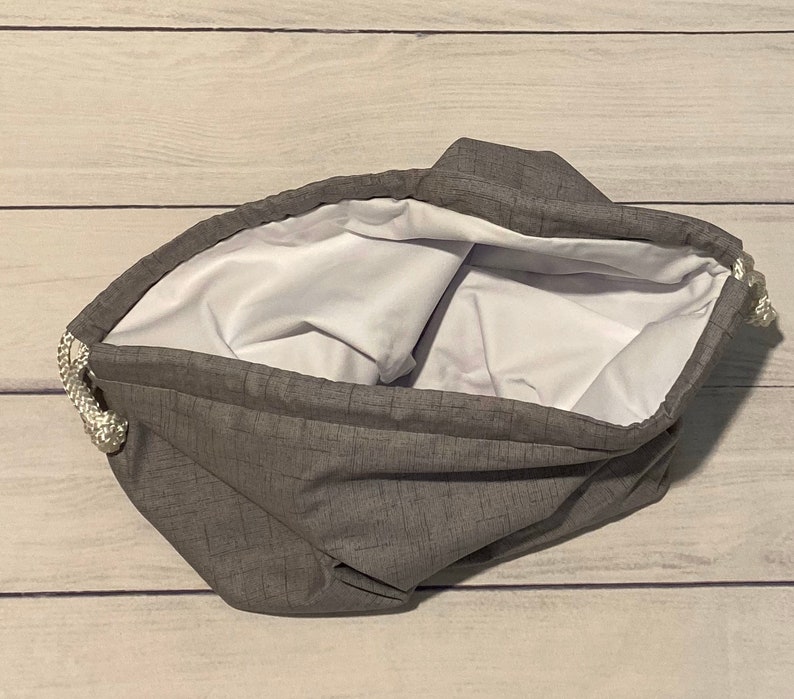 Personalized Beach Bag Waterproof Lining Gray Fabric Etsy