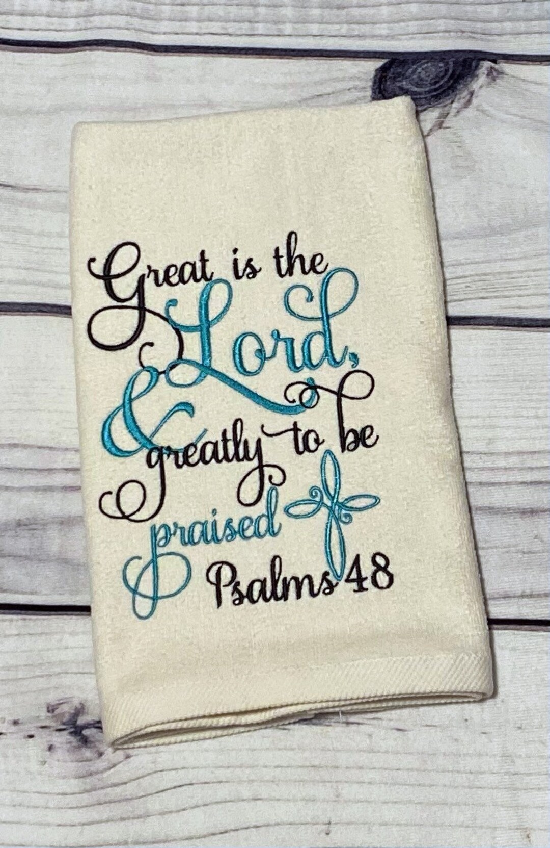 Christian Hand Towel Home Decor Scripture Towel Embroidered Towels
