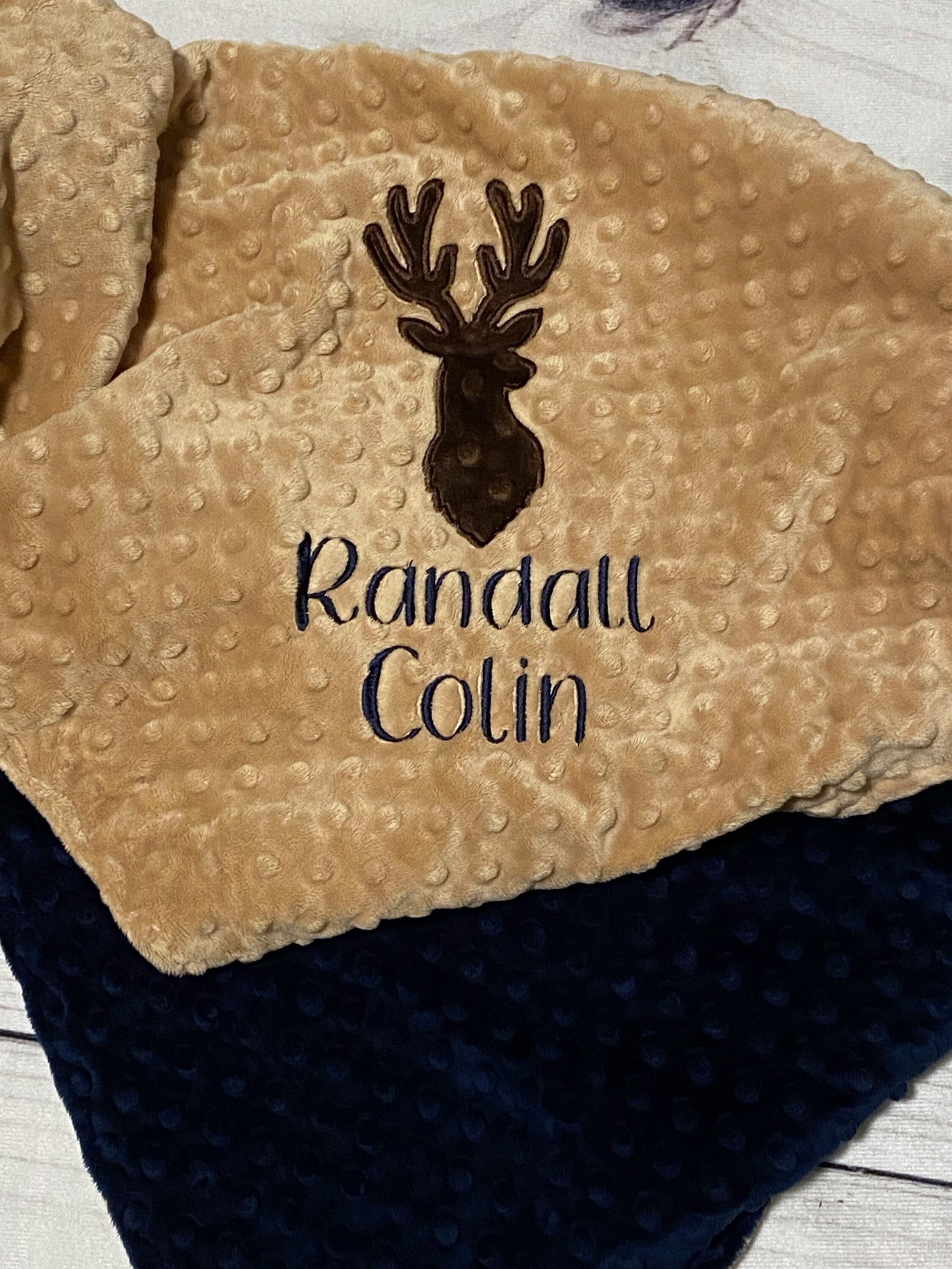 Personalized Deer Baby Blanket Handmade Baby Gift Choose Etsy